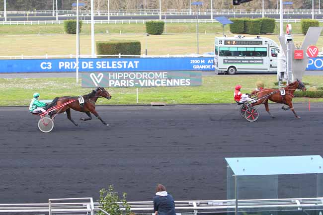 Photo d'arrivée de la course pmu PRIX DE SELESTAT à PARIS-VINCENNES le Lundi 14 février 2022