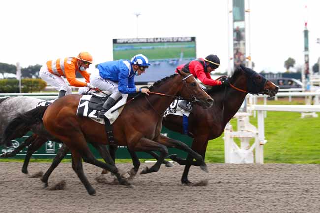 Photo d'arrivée de la course pmu PRIX SAONOIS à CAGNES-SUR-MER le Samedi 19 février 2022