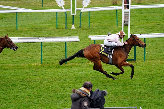 Photo d'arrivée de la course pmu PRIX DE L'AMIENOIS à COMPIEGNE le Dimanche 13 mars 2022