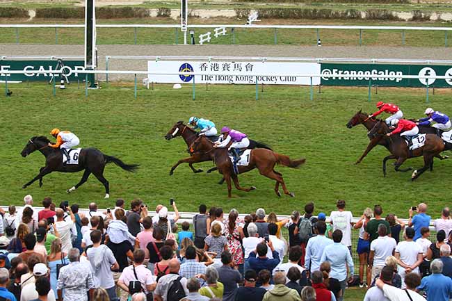 Photo d'arrivée de la course pmu PRIX HONG KONG JOCKEY CLUB - GRAND HANDICAP DES SPRINTERS à DEAUVILLE le Lundi 15 août 2022