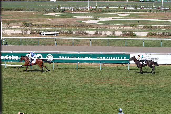 Photo d'arrivée de la course pmu PRIX DE LA REBOURSIERE à DEAUVILLE le Jeudi 18 août 2022