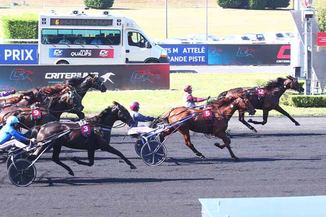 Photo d'arrivée de la course pmu CRITERIUM 5 ANS - Q1 - PRIX LOUIS JARIEL à PARIS-VINCENNES le Samedi 20 août 2022