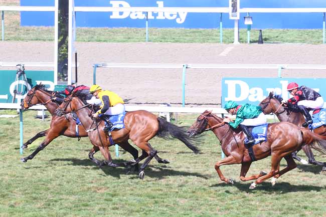 Photo d'arrivée de la course pmu DARLEY PRIX JEAN ROMANET à DEAUVILLE le Dimanche 21 août 2022
