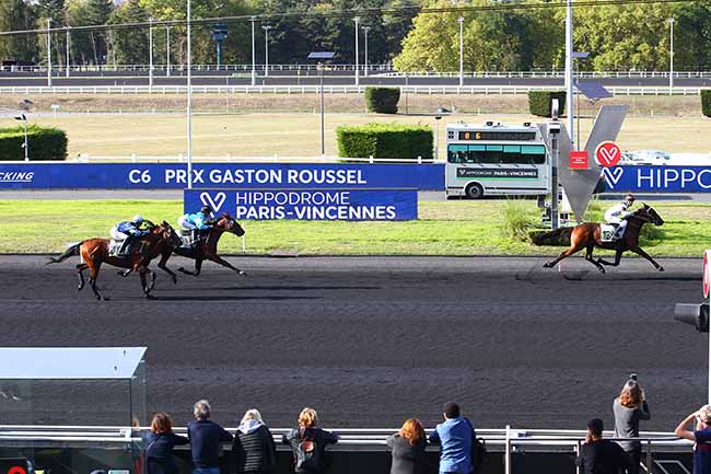 Photo d'arrivée de la course pmu PRIX GASTON ROUSSEL à PARIS-VINCENNES le Jeudi 22 septembre 2022
