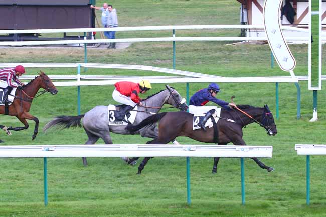 Photo d'arrivée de la course pmu STEEPLE-CHASE DE DEBUT à COMPIEGNE le Mardi 27 septembre 2022