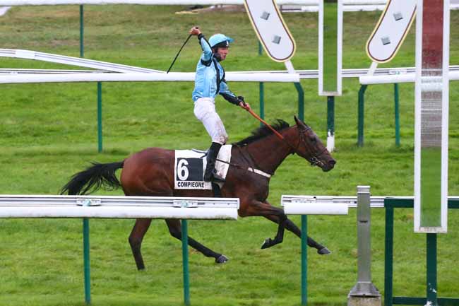 Photo d'arrivée de la course pmu PRIX BAY ARCHER à COMPIEGNE le Mardi 27 septembre 2022