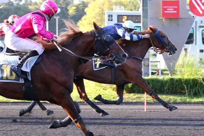 Photo d'arrivée de la course pmu PRIX JEAN MARY à PARIS-VINCENNES le Mardi 4 octobre 2022
