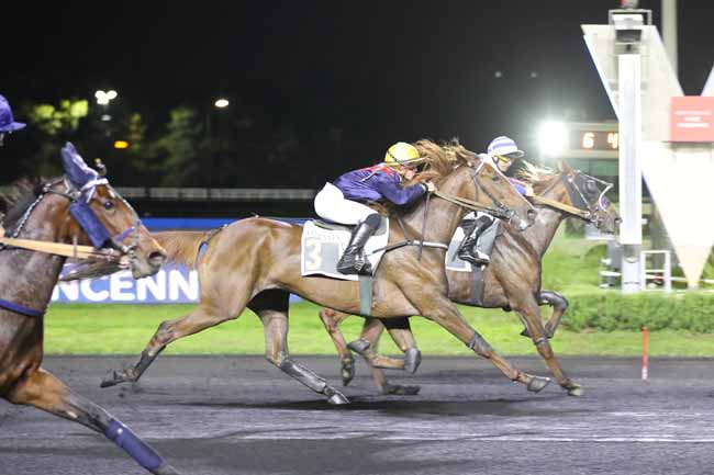 Photo d'arrivée de la course pmu PRIX LILIUS à PARIS-VINCENNES le Vendredi 7 octobre 2022