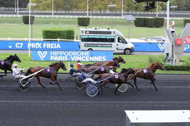 Photo d'arrivée de la course pmu PRIX FREIA à PARIS-VINCENNES le Mardi 18 octobre 2022