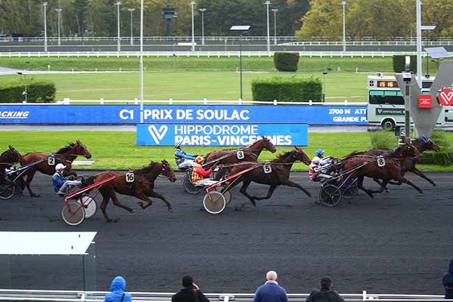 Photo d'arrivée de la course pmu PRIX DE SOULAC à PARIS-VINCENNES le Jeudi 3 novembre 2022