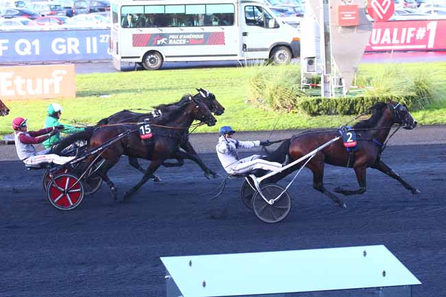 Photo d'arrivée de la course pmu PRIX D'AMERIQUE RACES ZETURF Q1 à PARIS-VINCENNES le Dimanche 20 novembre 2022