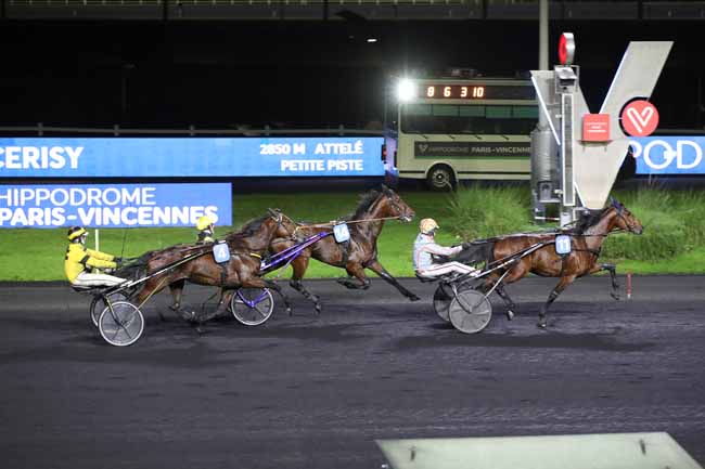 Photo d'arrivée de la course pmu PRIX DE CERISY à PARIS-VINCENNES le Lundi 28 novembre 2022
