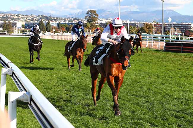 Photo d'arrivée de la course pmu PRIX DU COL DU SOMPORT à CAGNES-SUR-MER le Lundi 12 décembre 2022