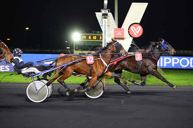 Photo d'arrivée de la course pmu PRIX DE LUSSAC à PARIS-VINCENNES le Jeudi 15 décembre 2022
