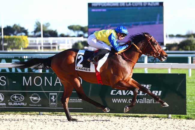 Photo d'arrivée de la course pmu PRIX DU PETIT JUAS à CAGNES-SUR-MER le Lundi 16 janvier 2023