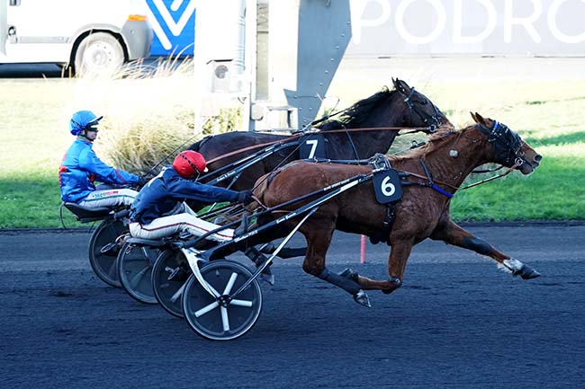 Photo d'arrivée de la course pmu PRIX DE CHAMBLY à PARIS-VINCENNES le Mercredi 18 janvier 2023