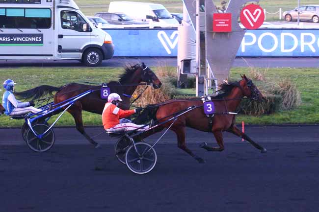 Photo d'arrivée de la course pmu PRIX D'AGEN à PARIS-VINCENNES le Samedi 21 janvier 2023