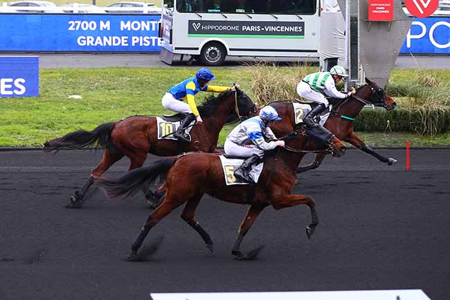 Photo d'arrivée de la course pmu PRIX DES ANDELYS à PARIS-VINCENNES le Samedi 28 janvier 2023