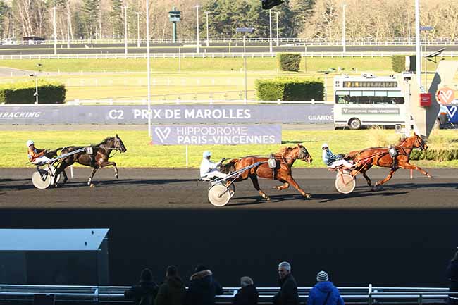 Photo d'arrivée de la course pmu PRIX DE MAROLLES à PARIS-VINCENNES le Mercredi 8 février 2023