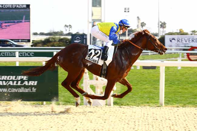 Photo d'arrivée de la course pmu PRIX HENRI ROSSI à CAGNES-SUR-MER le Jeudi 9 février 2023