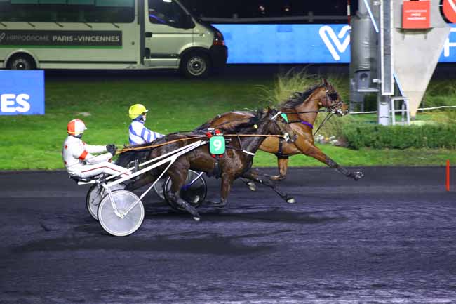 Photo d'arrivée de la course pmu PRIX JACQUES ORLIAGUET à PARIS-VINCENNES le Vendredi 10 février 2023