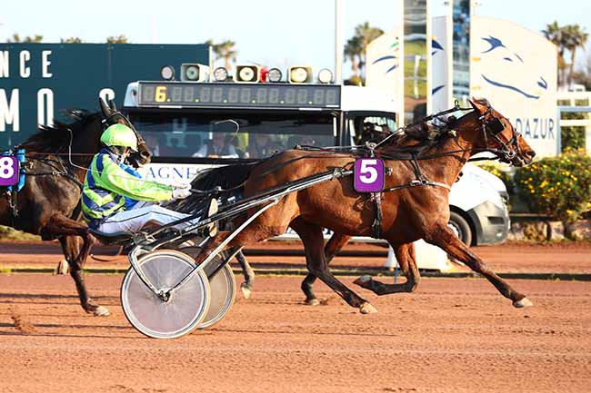 Photo d'arrivée de la course pmu PRIX DE LODEVE à CAGNES-SUR-MER le Vendredi 17 février 2023