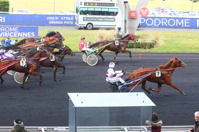 Photo d'arrivée de la course pmu PRIX PAUL CESARI à PARIS-VINCENNES le Dimanche 19 février 2023