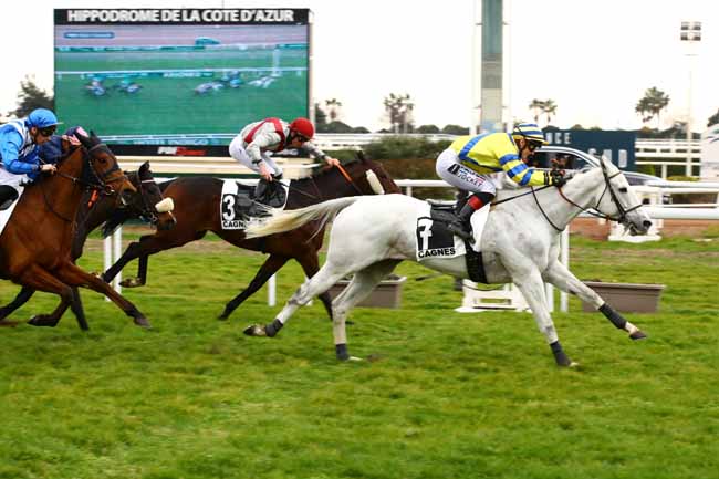 Photo d'arrivée de la course pmu PRIX DES CIGALES à CAGNES-SUR-MER le Mercredi 22 février 2023