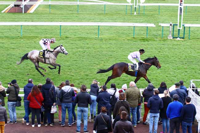 Photo d'arrivée de la course pmu PRIX DU LAONNOIS à COMPIEGNE le Dimanche 12 mars 2023