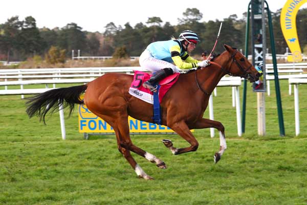 Photo d'arrivée de la course pmu PRIX DU BARON DE LA ROCHETTTE - HANDICAP CHALLENGE à FONTAINEBLEAU le Samedi 15 avril 2023