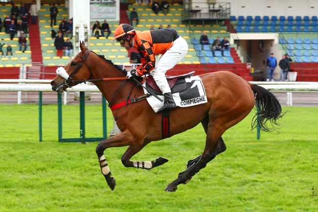 Photo d'arrivée de la course pmu PRIX HYERES III à COMPIEGNE le Mercredi 10 mai 2023