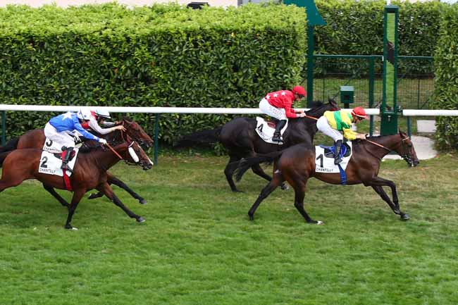 Photo d'arrivée de la course pmu PRIX DES CASCADES DE BEAUVAIS à CHANTILLY le Dimanche 16 juillet 2023