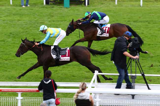 Photo d'arrivée de la course pmu PRIX VILLE DE TOUQUES (PRIX DES COSMOS) à CLAIREFONTAINE le Mercredi 2 août 2023