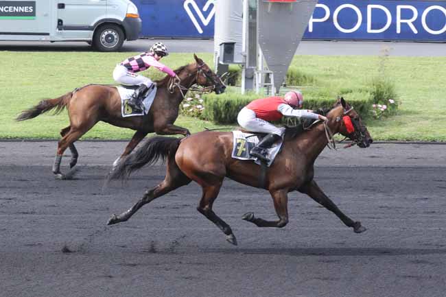 Photo d'arrivée de la course pmu PRIX CAMILLE LEPECQ à PARIS-VINCENNES le Samedi 26 août 2023