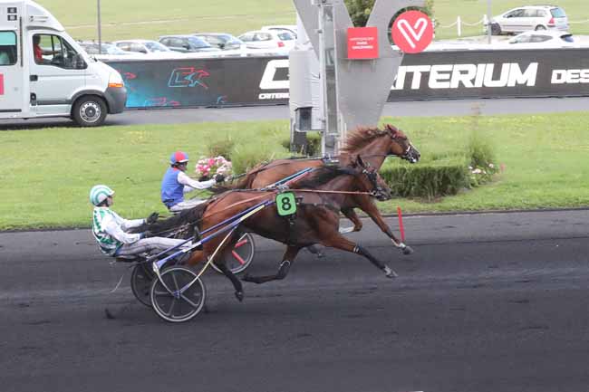 Photo d'arrivée de la course pmu PRIX GASTON DE WAZIERES - CRITERIUM 4 ANS Q3 à PARIS-VINCENNES le Samedi 2 septembre 2023