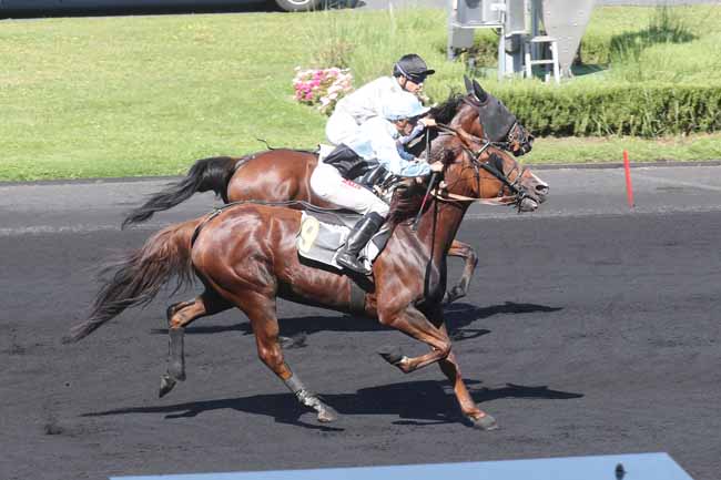 Photo d'arrivée de la course pmu PRIX DE LUSIGNY à PARIS-VINCENNES le Samedi 9 septembre 2023