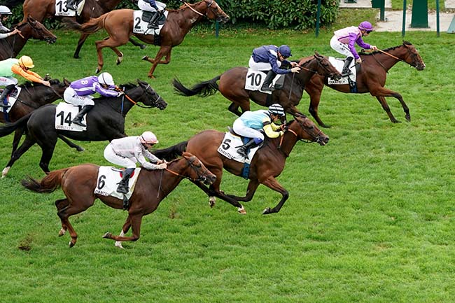 Photo d'arrivée de la course pmu PRIX DU CABINET DES LIVRES à CHANTILLY le Samedi 16 septembre 2023
