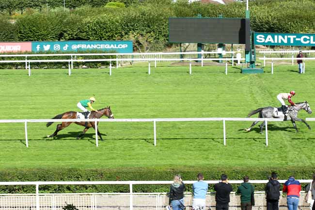 Photo d'arrivée de la course pmu PRIX DU BOURBONNAIS à SAINT CLOUD le Vendredi 22 septembre 2023
