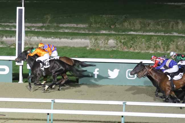 Photo d'arrivée de la course pmu PRIX DES FALAISES DE JOBOURG à DEAUVILLE le Mercredi 15 novembre 2023