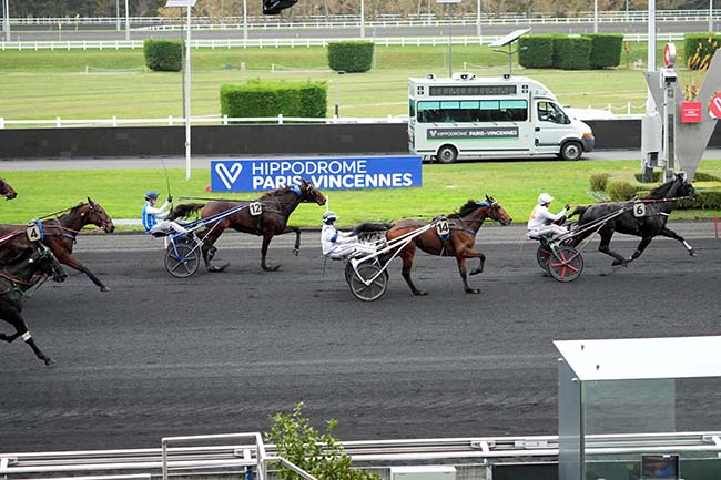 Photo d'arrivée de la course pmu PRIX DE MONTIGNAC-CHARENTE à PARIS-VINCENNES le Lundi 20 novembre 2023