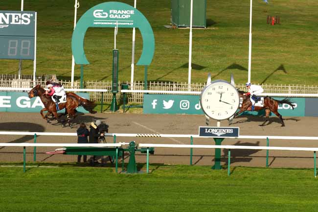 Photo d'arrivée de la course pmu PRIX DE LA CROIX MARQUET à CHANTILLY le Jeudi 23 novembre 2023