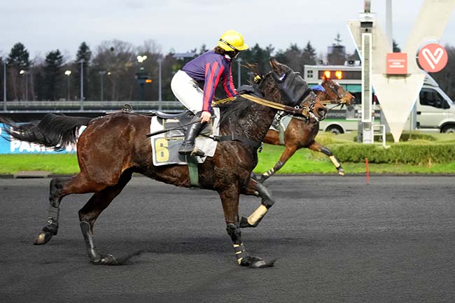 Photo d'arrivée de la course pmu PRIX DE LANGON à PARIS-VINCENNES le Jeudi 14 décembre 2023