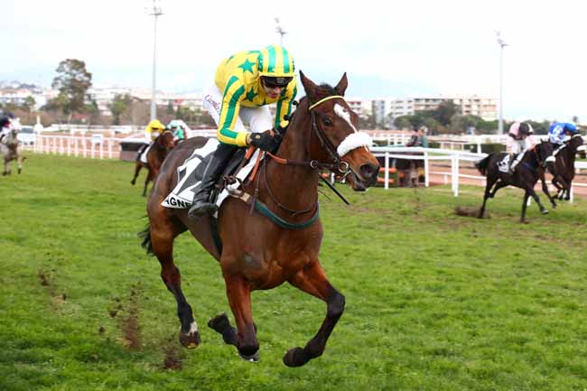 Photo d'arrivée de la course pmu PRIX DE LA BOURGOGNE à CAGNES-SUR-MER le Mercredi 27 décembre 2023