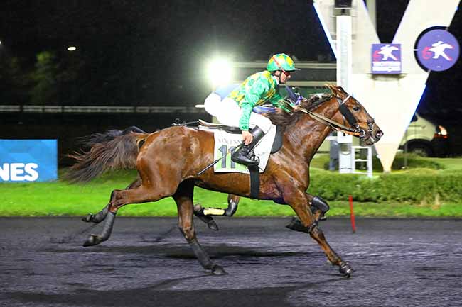 Photo d'arrivée de la course pmu PRIX DE MEYSSAC à PARIS-VINCENNES le Vendredi 29 décembre 2023