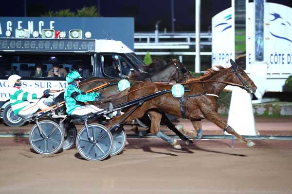 Photo d'arrivée de la course pmu PRIX PIERRE BOCQUET à CAGNES-SUR-MER le Jeudi 11 janvier 2024
