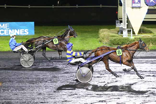 Photo d'arrivée de la course pmu PRIX DE LA FERTE-MACE à PARIS-VINCENNES le Dimanche 21 janvier 2024