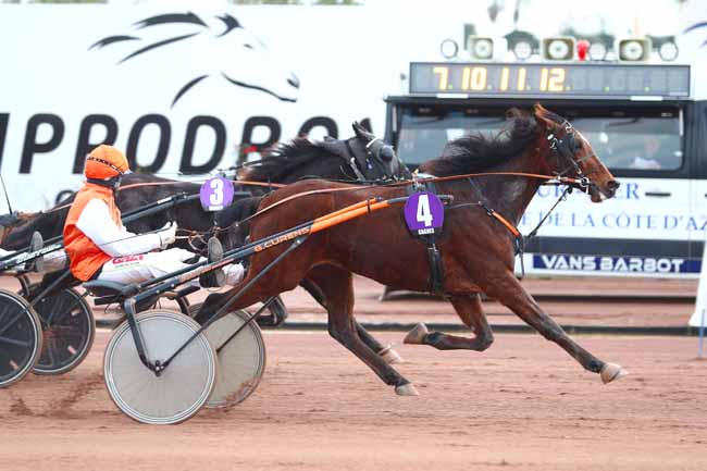 Photo d'arrivée de la course pmu PRIX DU CAIRE GROS à CAGNES-SUR-MER le Mercredi 24 janvier 2024