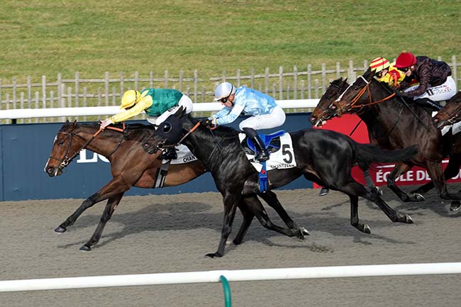 Photo d'arrivée de la course pmu PRIX DU MARAIS DU LYS à CHANTILLY le Mercredi 24 janvier 2024