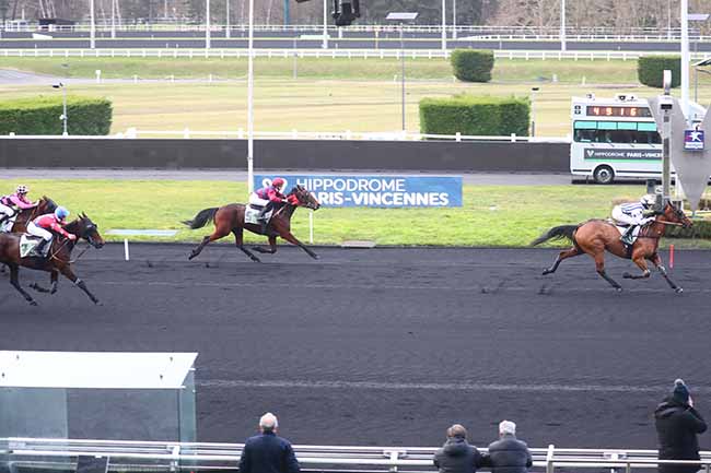 Photo d'arrivée de la course pmu PRIX DE FAVEROLLES à PARIS-VINCENNES le Mardi 30 janvier 2024