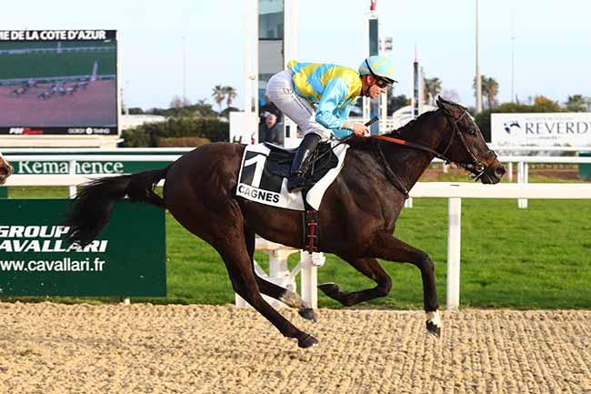 Photo d'arrivée de la course pmu PRIX DE SAINTE-MAXIME à CAGNES-SUR-MER le Mercredi 21 février 2024